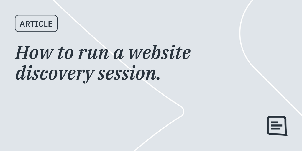 How to Run a site Discovery Session GatherContent